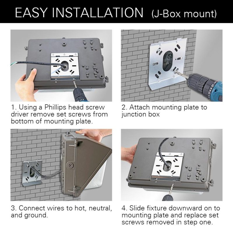 100W traditional led outdoor exterior wall light fixture installation 1 32eaf16d 3f8b 4b84 ae3c 0c8dc32d9704