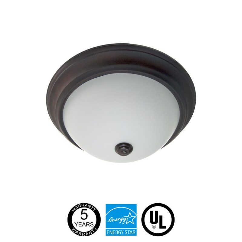 13in oil rubbed bronze led flush mount