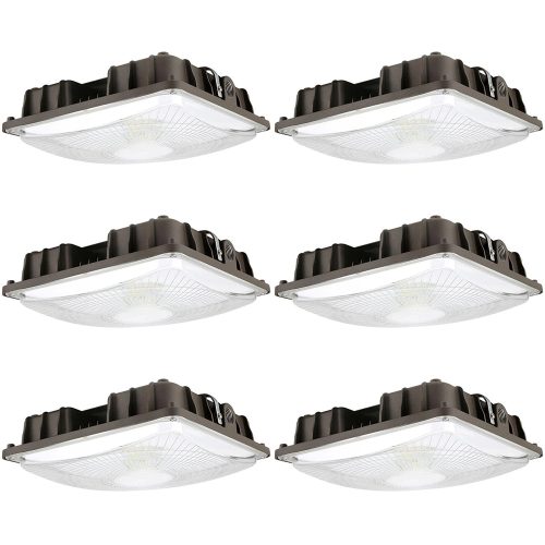 6 Pack 40W Konlite LED Canopy Area Light 