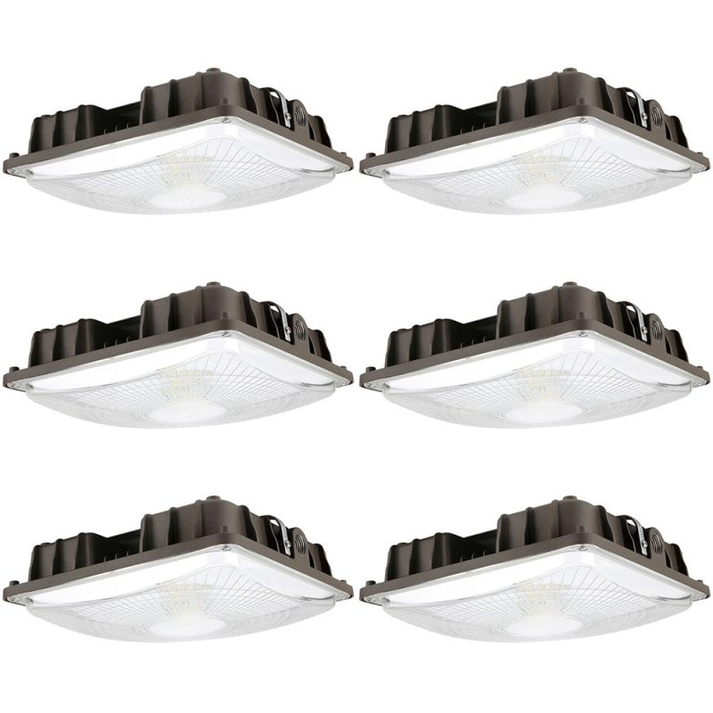 6 Pack 40W Konlite LED Canopy Area Light