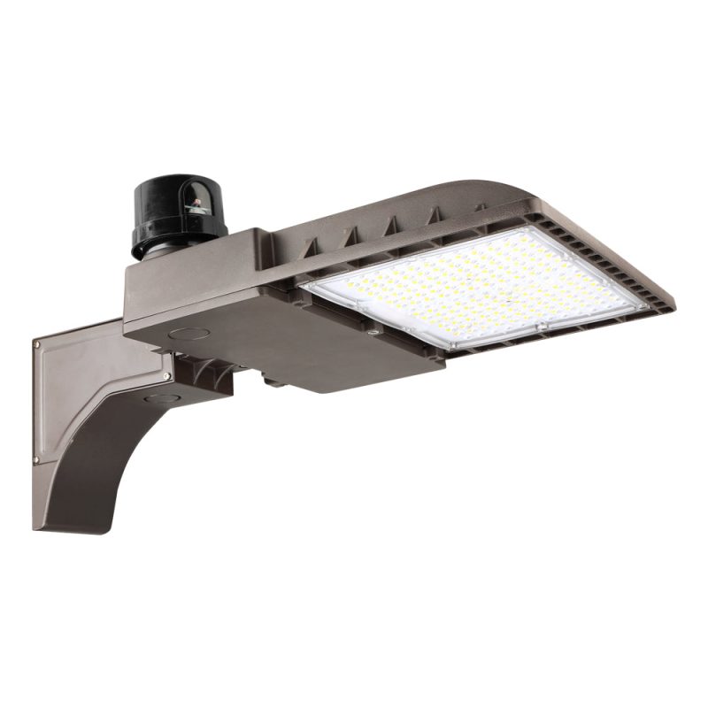 Konlte Area light with 3-pin photocell and pole mount arm