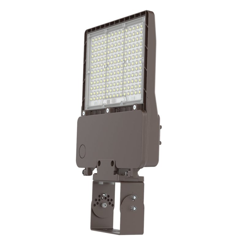 5000K 150W 347-480V yoke mount led flood light with type V lens