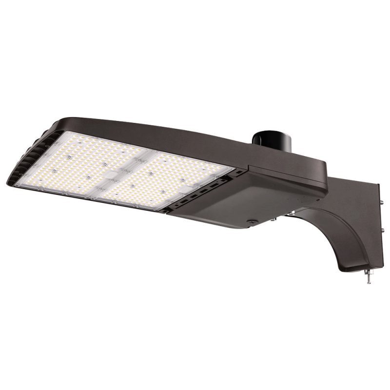 Konlite Vela wattage selectable 310W 5000K led parking lot light with pole mount and photocell