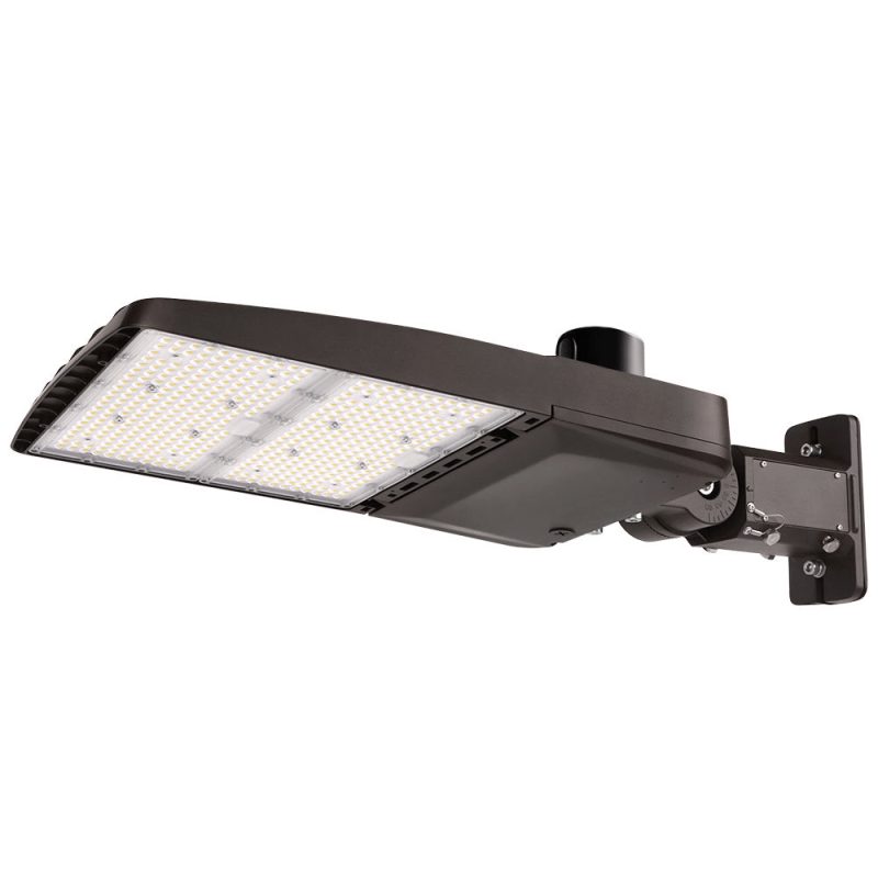 Konlite Vela wattage selectable 310W 5000K led parking lot light with universal mount and photocell