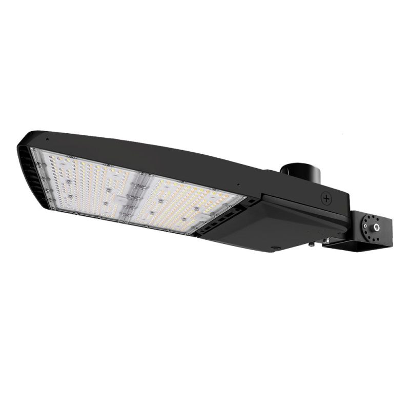 Konlite Vela III 310W LED Black Parking Lot Light with Yoke mount arm