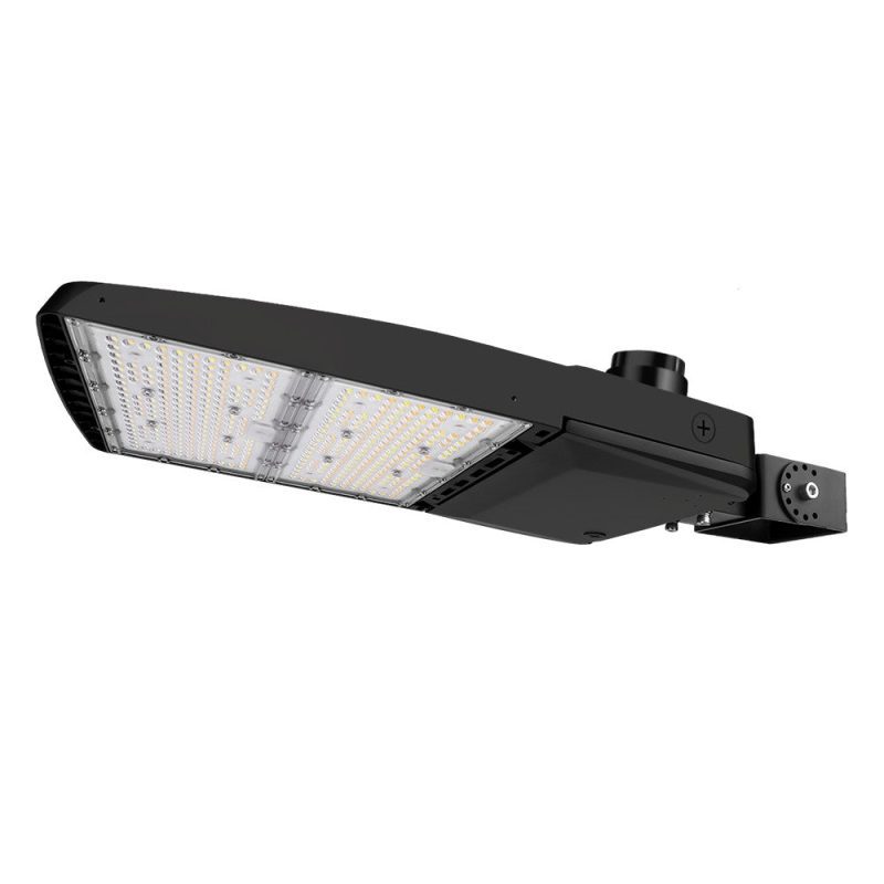 Konlite Vela III 310W LED Black Parking Lot Light with Yoke mount arm