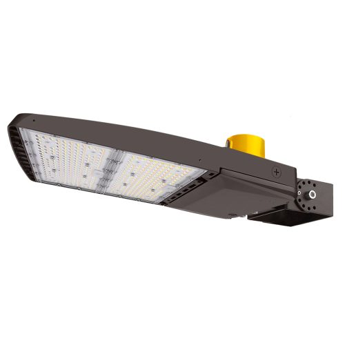 Konlite Vela III 310W LED Black Parking Lot Light with Yoke mount arm