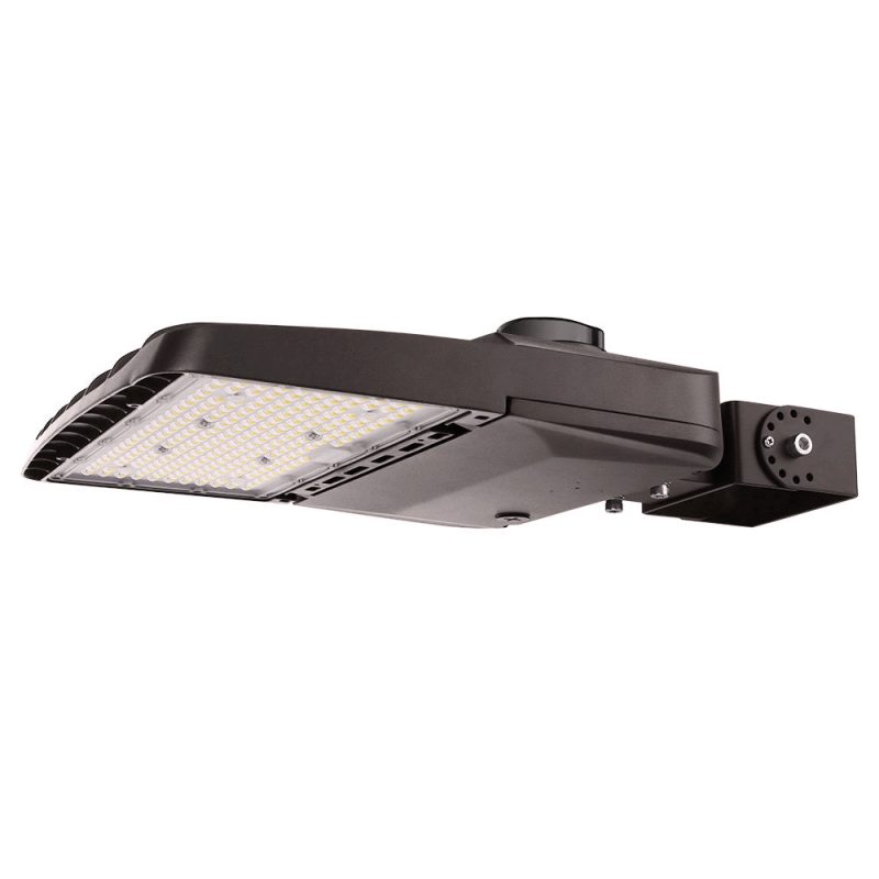 Type 4 Wattage selectable Vela LED Area light with yoke arm