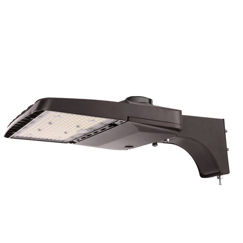 Wattage selectable Vela LED Area light with pole arm