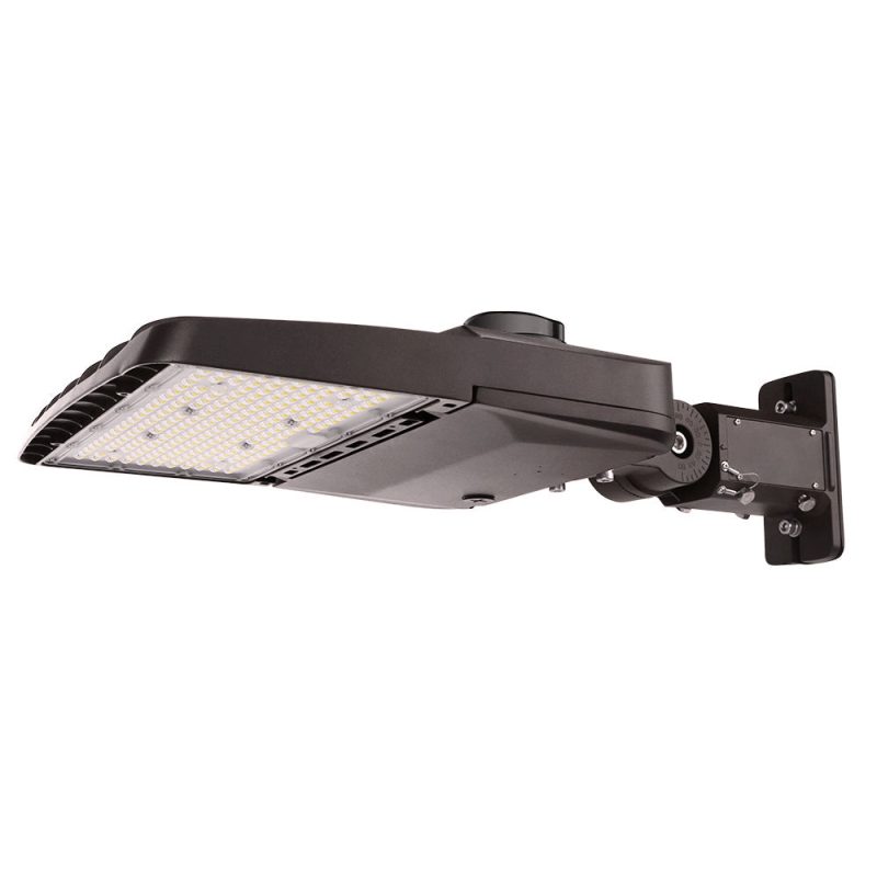 Wattage selectable Vela LED Area light with universal arm