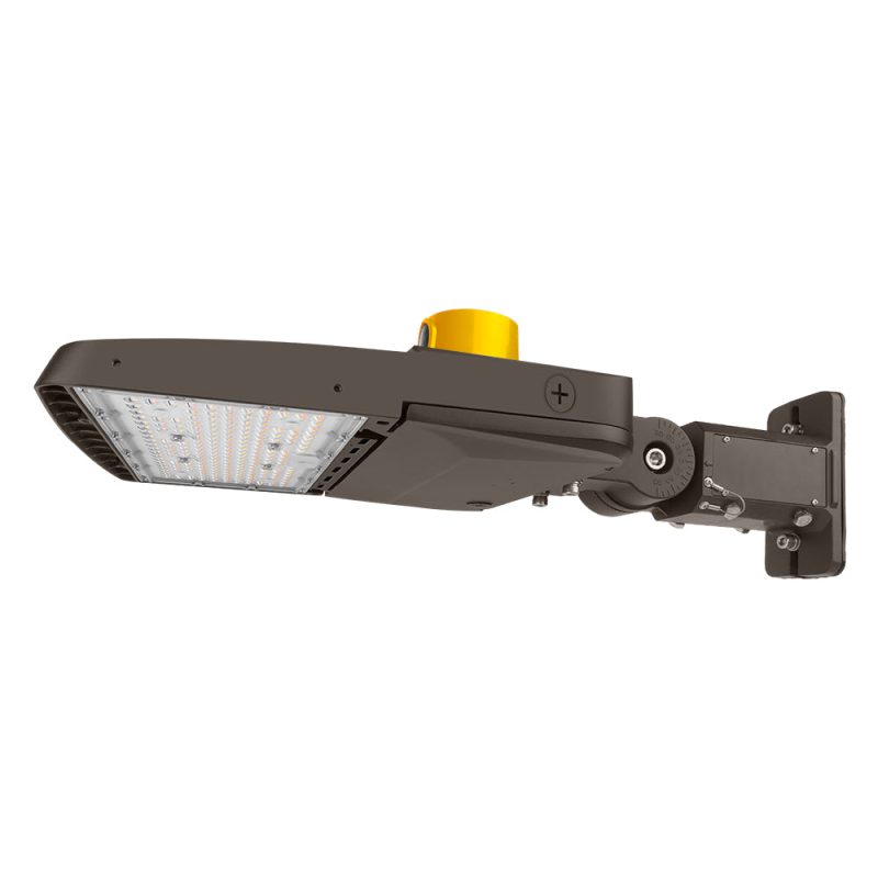 150W Vela 480V LED Area light with Slip Fitter Mount Arm with photocell