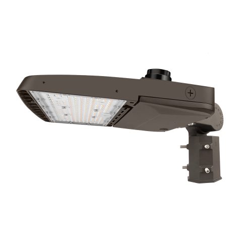 150W Vela 480V LED Area light with Slip Fitter Mount Arm