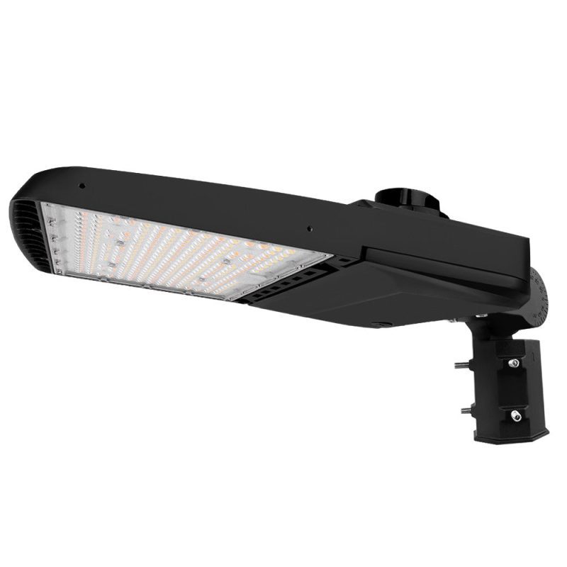 Black parking Lot Light, Konlite Vela wattage selectable 240W 5000K led parking lot light with Sonsen driver