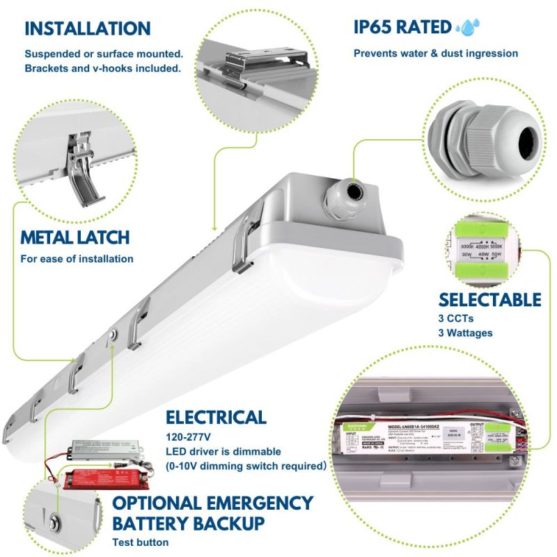 KVT4LMWMCLV4ftVaporTightLEDLightFixture 3