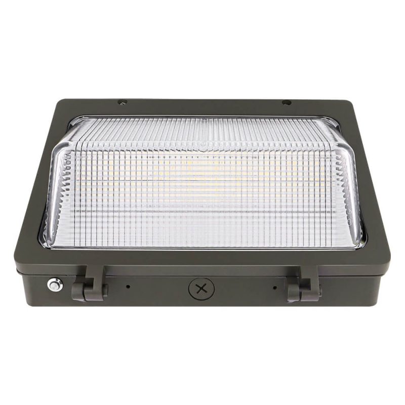 Side iew of Konlite LED Wall Pack Light With Emergency Backup