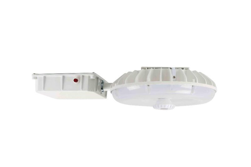 White LED canopy Area light with white emergency battery and motion sensor