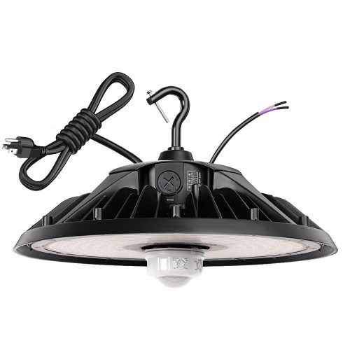 Watts selectable and color selectable Konlite UFO Round LED High Bay light with motion sensor